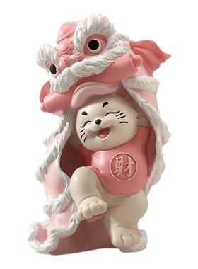 醒狮招财猫大型落地摆件