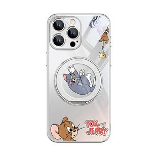 磁吸带旋转支架适用苹果17手机壳16猫和老鼠情侣iphone15promax新款14/13支点12plus小米华为mate70/60pura80