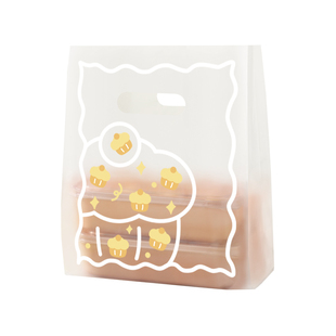 烘焙手提袋面包甜品打包袋吐司包装袋蛋糕塑料食品袋子外卖定制