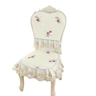 欧式餐桌椅子套罩餐椅垫套装椅子坐垫靠背通用板凳子套桌布布艺圆