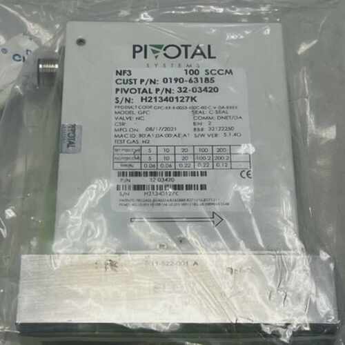 Pivotal Systems Model GFC 32-03420 NF3 100 SCCM Mass Flow Co