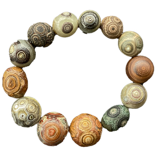 内蒙古 阿拉善天然天眼睛石原石奇石花眼玛瑙戈壁石筋脉 手串手链