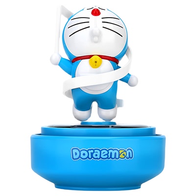 正版哆啦A梦车载香薰太阳能摆件机器猫蓝胖子公仔周边实用礼物女