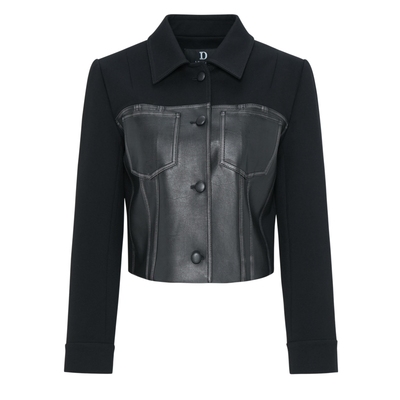 IDPAN干练通勤黑色短款外套