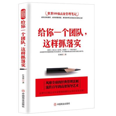 世界500强高效管理笔记《给你一个团队，这样抓落实》MBA管理高级课程 中层管理者领导法则 企业管理领导学领导力执行力书籍