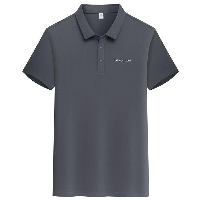 vivo灰色工作服定制印logopolo衫夏季手机店营业厅工装diy短袖t恤