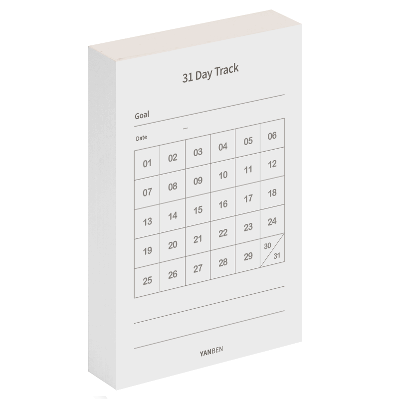 『言本文具』30天打卡便签本 150张无粘性习惯养成自律小本子目标追踪便签纸可撕随身迷你小本子定制创意ins