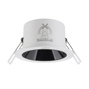 雷士照明嵌入式防眩筒灯 9W12w18瓦深杯客厅过道灯无主灯75mm月影