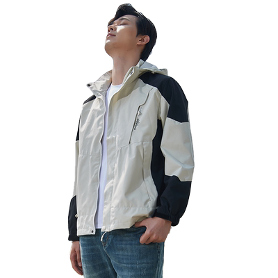 古鲨春秋防风户外可拆卸帽冲锋衣