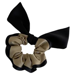 经典款 绸缎缎面高级感简约风ins拼接撞色兔耳朵发圈皮筋大肠圈