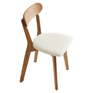 棉麻肌理椅子套罩法式中古风餐桌椅套加厚高回弹凳子套防静电椅套