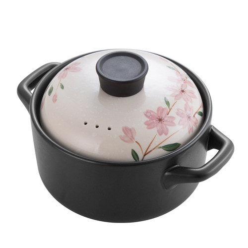 多美然 日式樱花煲仔饭砂锅煲汤家用炖锅煤气小号陶瓷锅燃气沙锅