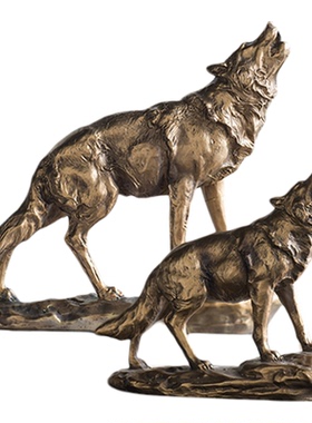 树脂装饰美式桌面动物雕塑摆件