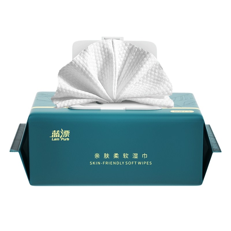 蓝漂80抽大包湿巾婴儿宝宝手口屁可用湿巾纸加厚加大和亲肤湿纸巾