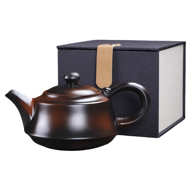 原矿建水紫陶手工如意茶壶