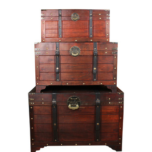 老式复古大号工具储物收纳箱带锁老旧木箱木头仿古箱子超大百宝箱