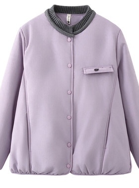 大码女装设计感夹棉棉服外套上衣