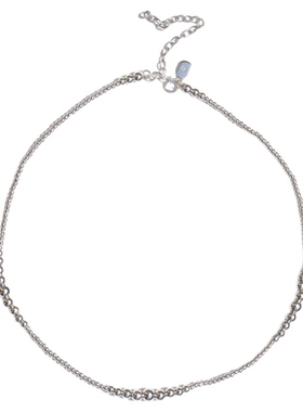 设计感球球造型925银锁骨链