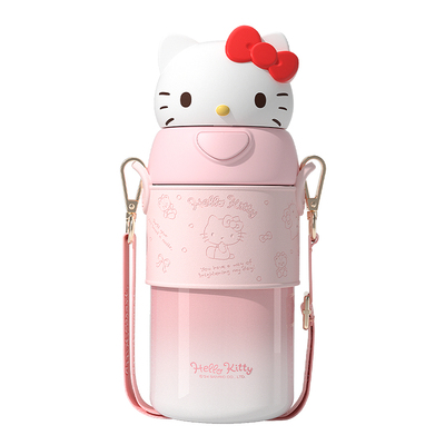 hellokitty吸管保温杯316不锈钢