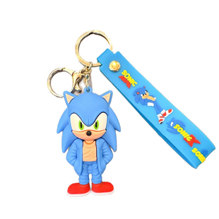 卡通索尼克公仔钥匙扣立体超音鼠背包挂件汽车钥匙挂饰创意小礼品