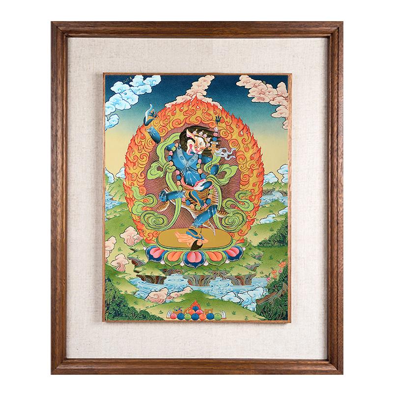 关装饰画墙壁客厅挂画狮面空行母