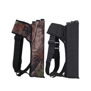 射箭双背带三管箭壶可背式腰挎式箭支收纳箭筒箭囊箭盒反曲弓箭袋