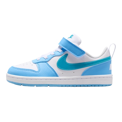 NIKE耐克男女童鞋白蓝COURT BOROUGH魔术贴休闲运动鞋IV5829-100