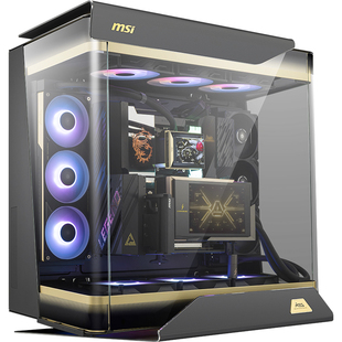微星MEG MAESTRO 900R超神机箱全景曲面海景房ATX大板铝合金结构