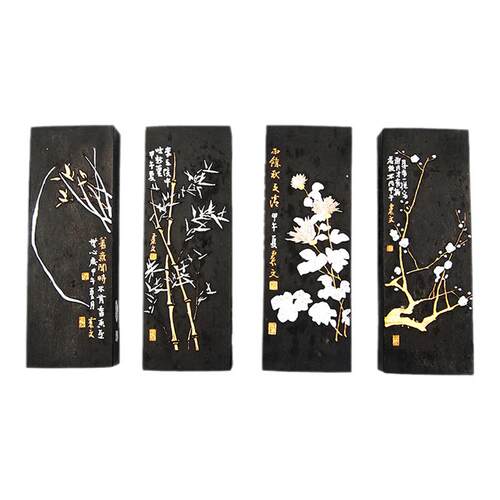 梅兰竹菊62克*4  上海曹素功墨锭 油烟101墨块 收藏送礼 套墨礼盒