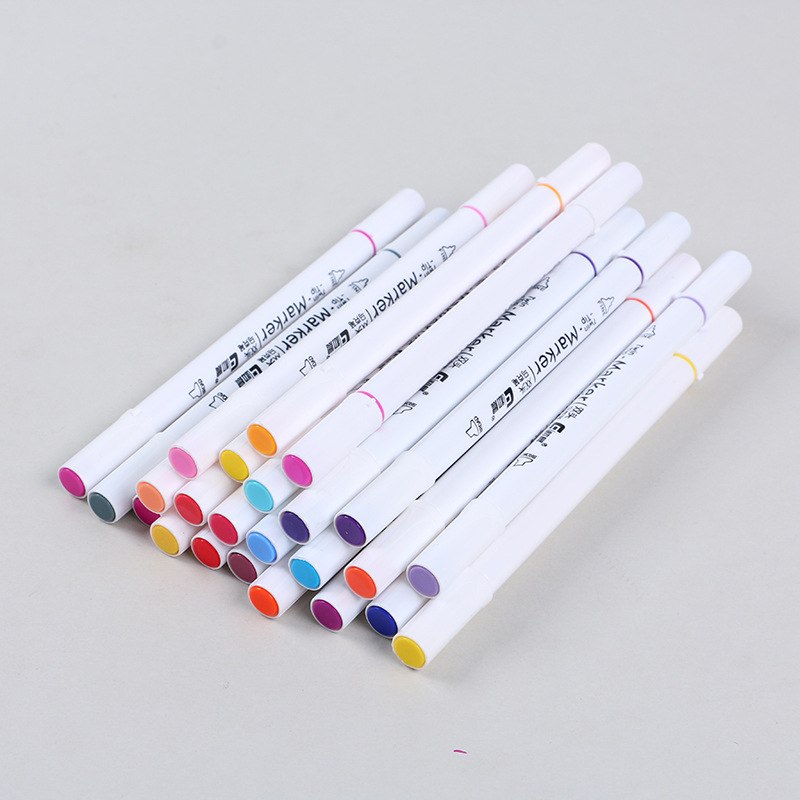 初晨511双头马克笔油性画笔马克笔12双头儿童24绘画色18套装36