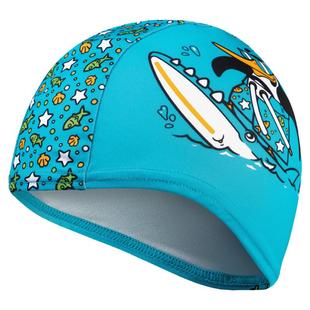 speedo速比涛儿童泳帽不勒头布料帽子宝宝时尚游泳装备男孩女孩