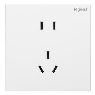 罗格朗开关插座面板逸景白色家用暗装一开单控五孔带USB空调插tcl