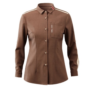 衣研堂餐饮服务员工作服餐厅秋冬装长袖女烘焙蛋糕奶茶咖啡店服装