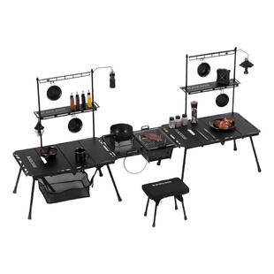 BLACKDOG黑狗户外便携式折叠桌子野营桌椅装备IGT桌铝合金露营桌