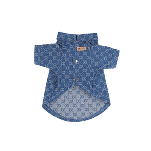 狗狗衣服金毛泰迪雪纳瑞史宾格可卡牛仔外套中小型犬潮牌宠物衣服