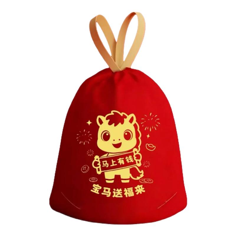马上发财中国红加厚背心垃圾袋