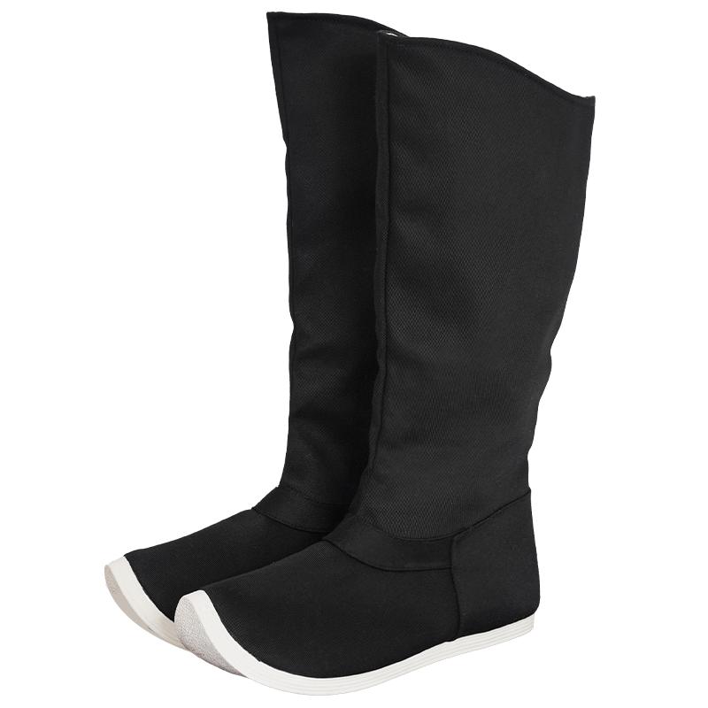 锦袍仙古装汉服皂靴平底男士婚鞋白色古风中式宋明制靴子夏款唐制