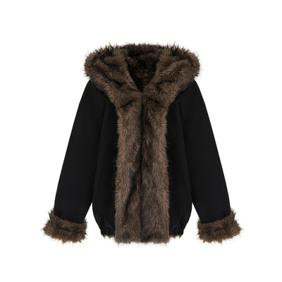 Age of Ascent 城市御冬拒绝臃肿撞色连帽宽松环保毛保暖外套夹克