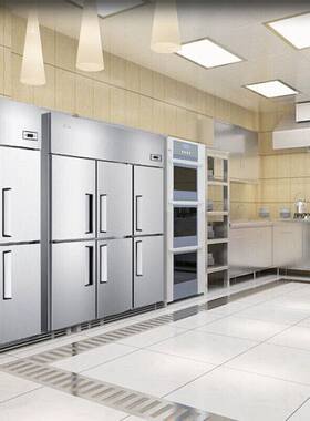 商用不锈钢厨房冰柜饭店酒店立式双温大冷柜商用冰箱SL-1450C3D3
