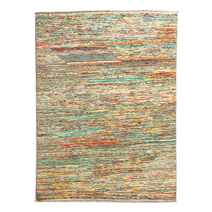 视觉味道阿富汗进口中古地毯手工羊毛卧室床边编织创意无胶无甲醛