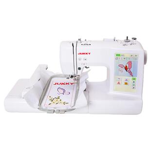 JUKKY缝绣一体机电脑绣花缝纫机FHS5家用台式刺绣logo字体汉字母