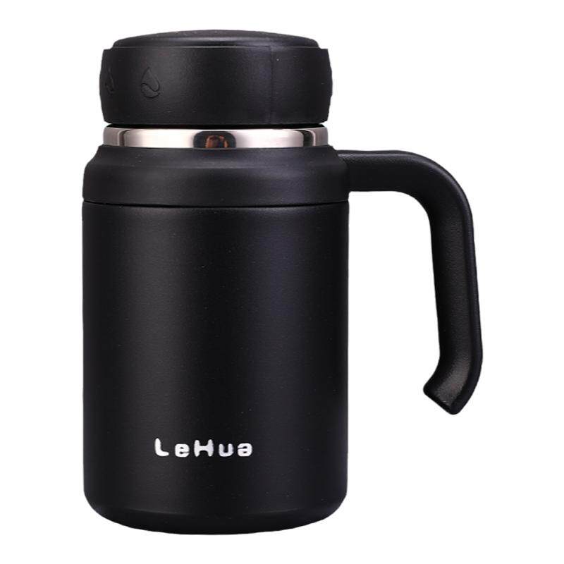 胖墩不锈钢保温杯大肚杯316矮胖大容量泡茶杯子茶水分离带水杯子