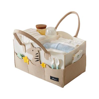 三美婴收纳提篮大容量可拆卸隔层
