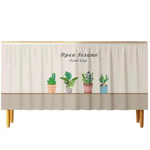 无门柜子遮挡帘杂物遮丑帘门帘橱柜鞋柜衣柜拉帘防尘帘免打孔布帘