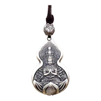 纯银十二生肖本命佛龙蛇项链