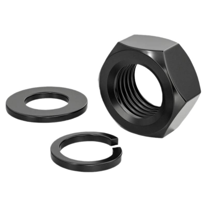 8.8级高强度六角螺母螺丝帽平垫片弹垫套装组合MM2M3M4M5M6M8-M30