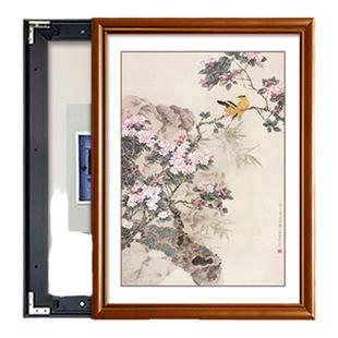 花鸟餐厅挂画新中式电表箱装饰画免打孔竖款遮挡配电箱弱电源壁画