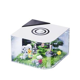 鱼缸小型客厅2025新款亚克力桌面轻奢高级热弯网红转角墙角小鱼缸
