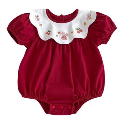 女宝宝连体衣满月百天周岁礼服