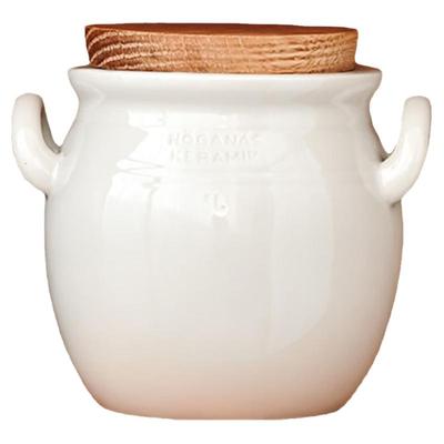 RorstrandHoganas纯色陶瓷带盖